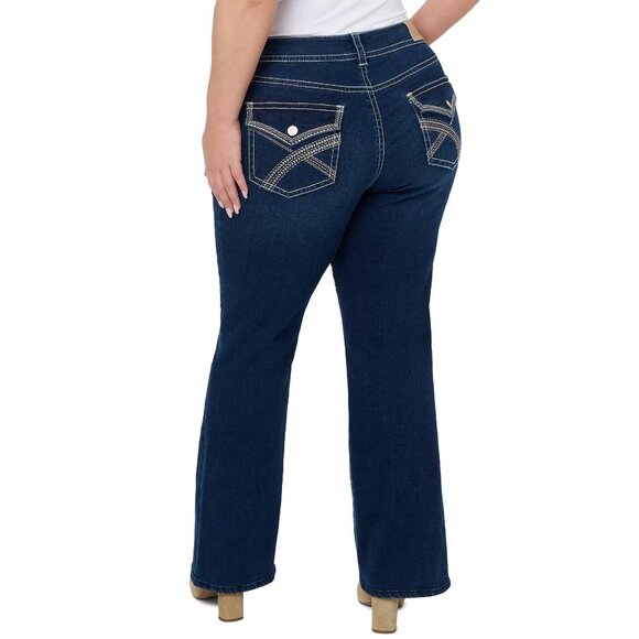 Seven7 Womens Plus Starlette Boot Comfortable Mid Rise Jeans Blue Size 20W NWT - Picture 2 of 6